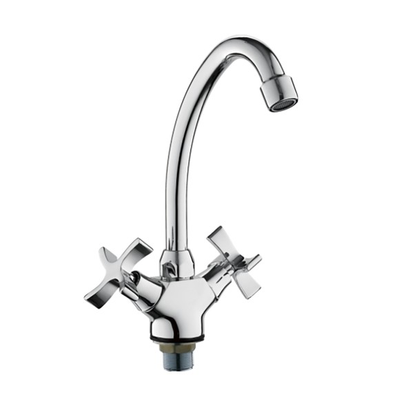 Смеситель для кухни 1/2 кер L4922 Ledeme выс.пов излив, п/гайку, Хром - L4922 