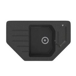 Мойка ML-GMS17 СТАНДАРТ угловая с крылом, черный (308), 780*485*190мм - 00-00002377 