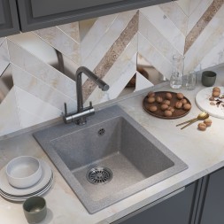 Мойка ML-GM14 КОМФОРТ графит (342), 420*500*190мм - 00-00009344