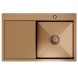 Мойка настол.монтаж 78х50 (3,0) прав. вып 3 1/2  MIXLINE PRO 20см с сифоном (бронза) - 552920 