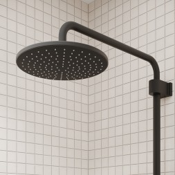 Душевая система 35к IDDIS AIGBL3Fi06 "Aiger" лейка "Тропический душ" ЧЕРНЫЙ матовый - AIGBL3Fi06