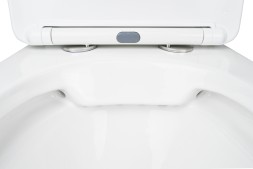 Унитаз-компакт Azario FRETTA SQUARE 650х340х790 напольный, безободковый с бачком и сиденьем микролифт (AZ-5121)