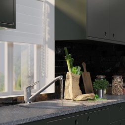 Смеситель для кухни 35к MIXLINE ML-GS03 (309) темно-серый - 00-00000598