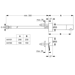 Излив Ideal Standard CERAPLUS Электронный наполнитель/ 230 мм с отдельным ИК-датчиком (A4161AA)