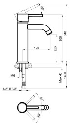 Смеситель для раковины высокий AZARIO TASCO, хром (AZ-15164551)