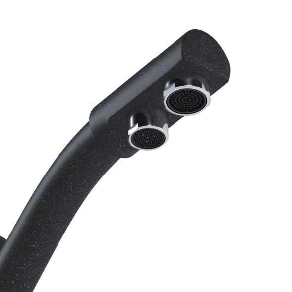 Смеситель для кухни 40к MIXLINE ML-GS05 (343) антрацит с вых. для питьевого фильтра - 00-00006413 