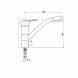 Смеситель для кухни 40к MIXLINE ML-GS05 (343) антрацит с вых. для питьевого фильтра - 00-00006413 