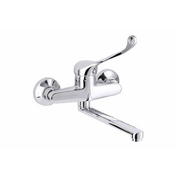 Смеситель для раковины наст 40к ПРОФСАН ПСМ-508-055 &amp;quot;МЕДИК&amp;quot; эксц. &amp;quot;РУС&amp;quot; медицинский. ХРОМ - PSM-508-055 