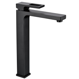 Смеситель для раковины 35к G1017-62 GAPPO высокий, литой, п/гайку, ЧЕРНЫЙ - G1017-62 