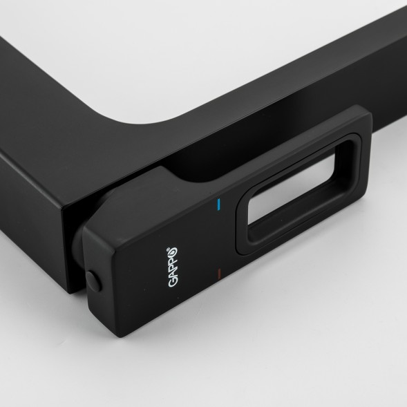 Смеситель для раковины 35к G1017-62 GAPPO высокий, литой, п/гайку, ЧЕРНЫЙ - G1017-62 