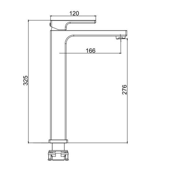 Смеситель для раковины 35к G1017-62 GAPPO высокий, литой, п/гайку, ЧЕРНЫЙ - G1017-62 