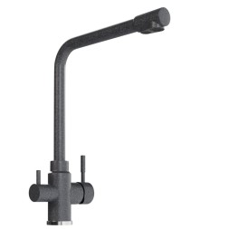 Смеситель для кухни 35к MIXLINE ML-GS13 (309) темно-серый с вых. для питьевого фильтра - ML-GS13 (309) 