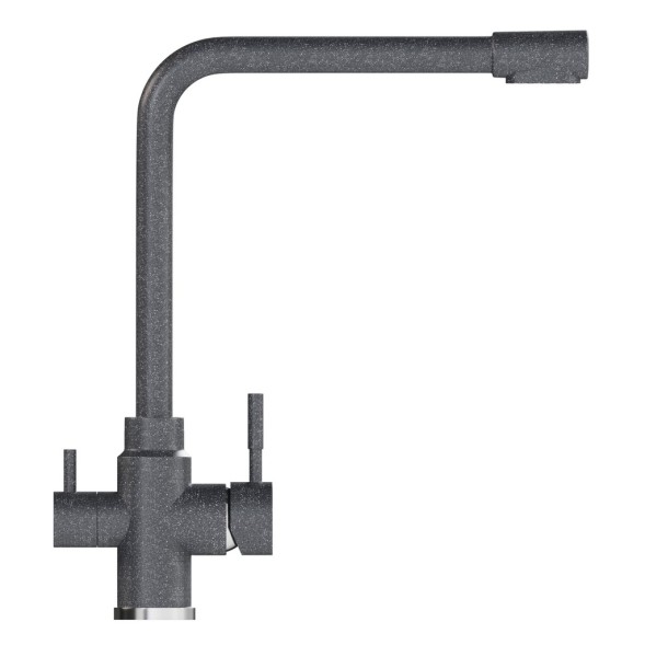 Смеситель для кухни 35к MIXLINE ML-GS13 (309) темно-серый с вых. для питьевого фильтра - ML-GS13 (309) 