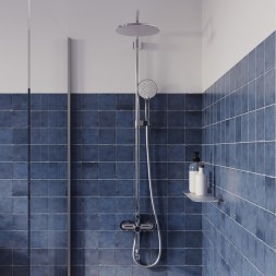 Душевая система 35к IDDIS AIGSB3Fi06 "Aiger" лейка "Тропический душ" ХРОМ - AIGSB3Fi06