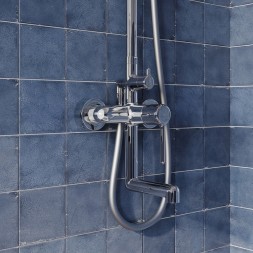 Душевая система 35к IDDIS AIGSB3Fi06 "Aiger" лейка "Тропический душ" ХРОМ - AIGSB3Fi06