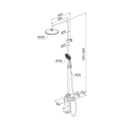 Душевая система 35к IDDIS AIGSB3Fi06 "Aiger" лейка "Тропический душ" ХРОМ - AIGSB3Fi06