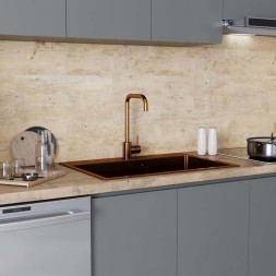 Смеситель для кухни 35k MIXLINE MLSS-0301BR трубчатый излив, БРОНЗА - MLSS-0301BR