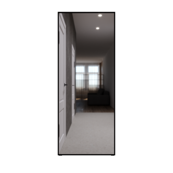 Зеркало MIXLINE &amp;quot;Графика&amp;quot; 600*1500 (ШВ) напольное, алюминиевый профиль ЧЕРНЫЙ - MLZ.Graf.black.6-15 