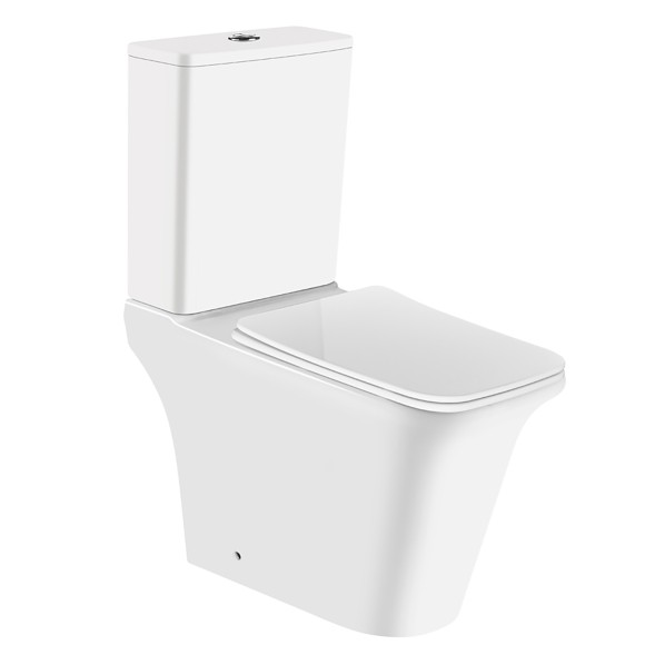 Унитаз-компакт Azario AVERO 660x360х820 напольный, безободковый с бачком и сиденьем микролифт (AZ-3121)