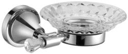 Мыльница Fixsen Crystal стекло, хром (SF-35008)