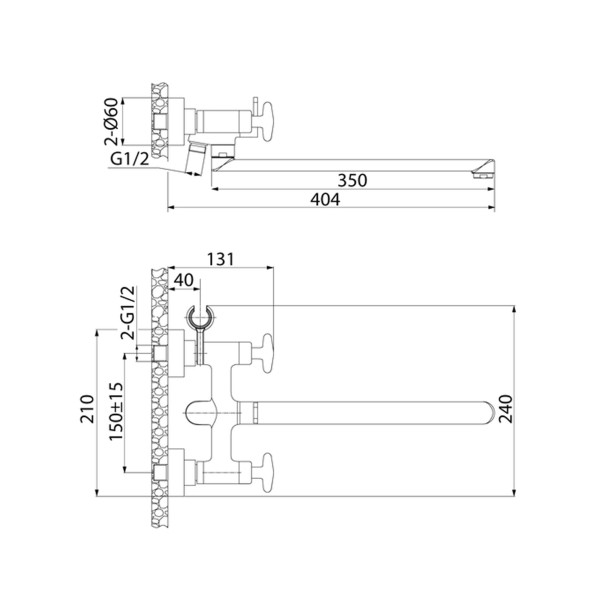 Смеситель для ванны и раковины 1/2 кер  IDDIS ACRSBL2i10WA &amp;quot;Acros&amp;quot; без душ аксессуаров ХРОМ - ACRSBL2i10WA 