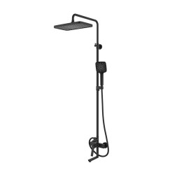 Душевая система 35к IDDIS PARBL3Fi06 "Parker" лейка "Тропический душ" ЧЕРНЫЙ матовый - PARBL3Fi06