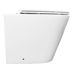 Унитаз приставной Azario Teramo 580х360х430 безободковый, быстросъемное сиденье с микролифтом (AZ-1003DNR)