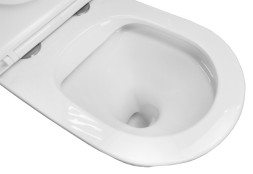 Унитаз приставной Azario Teramo 580х360х430 безободковый, быстросъемное сиденье с микролифтом (AZ-1003DNR)