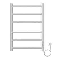 Полотенцесушитель электрический AZARIO PARMA 400/600 6 секций, диммер справа, белый (AZ10846W)