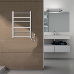 Полотенцесушитель электрический AZARIO PARMA 400/600 6 секций, диммер справа, белый (AZ10846W)