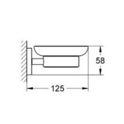 Мыльница Grohe Essentials стекло, хром (40444001)