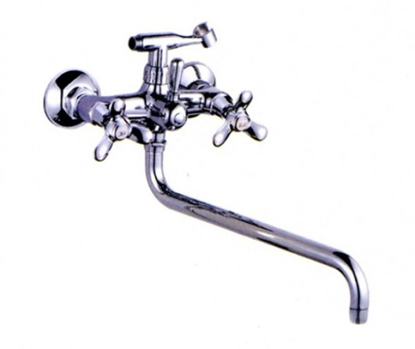 Смеситель для ванны и раковины 1/2 кер L2612 Ledeme лит нос, силумин - L2612 