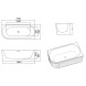 Ванна акриловая Azario Лаго Гарда 1700х750х580 пристенная, рифленая, правосторонняя,  в комплекте с сифоном и металлической рамой (AZ-6724-A2 R 17075)