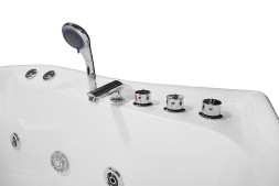 Ванна акриловая Loranto 1200х1700х650 с гидромассажем, левосторонняя, для двух персон (CS-806NL)