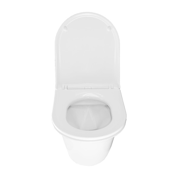 Унитаз подвесной Azario Felice 490х360х360 безободковый, быстросъемное сиденье микролифт (AZ-0051)