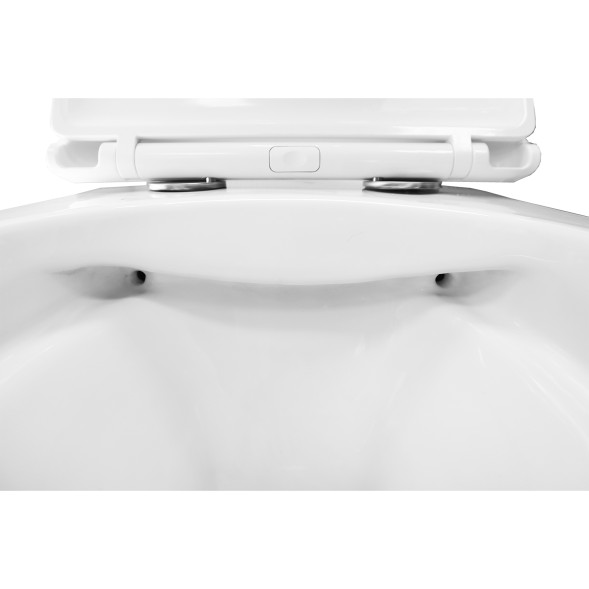 Унитаз подвесной Azario Felice 490х360х360 безободковый, быстросъемное сиденье микролифт (AZ-0051)