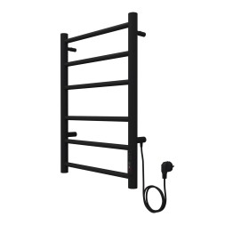 Полотенцесушитель электрический AZARIO PARMA 400/600 6 секций, диммер справа, черный (AZ10846B)