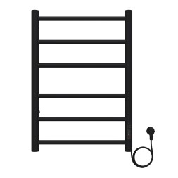 Полотенцесушитель электрический AZARIO PARMA 400/600 6 секций, диммер справа, черный (AZ10846B)