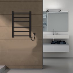 Полотенцесушитель электрический AZARIO PARMA 400/600 6 секций, диммер справа, черный (AZ10846B)