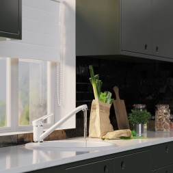 Смеситель для кухни 35к MIXLINE ML-GS03 (331) белый - 00-00000594