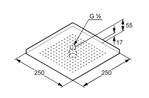 Верхний душ Kludi A-QA квадрат, хром (665310500)
