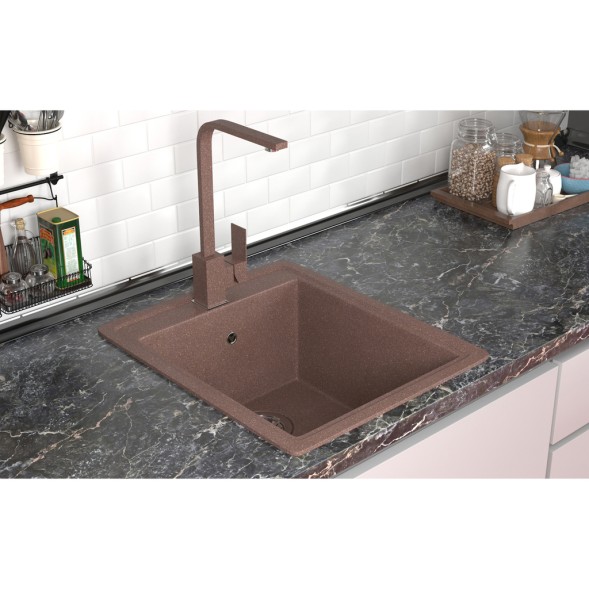 Мойка ML-GMS18 СТАНДАРТ прямоугольная, терракот (307), 410*470*190мм - 00-00004530 