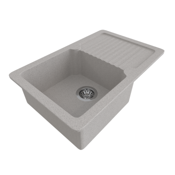 Мойка ML-GMS24 СТАНДАРТ с крылом , светло-серый (310), 765*490*200мм - 00-00005063 