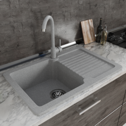 Мойка ML-GMS24 СТАНДАРТ с крылом , светло-серый (310), 765*490*200мм - 00-00005063 