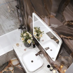 Зеркало MIXLINE &amp;quot;Адриана&amp;quot; 800*700 (ШВ) сенсорный выключатель, светодиодная подсветка - MLZ.Ad.8-7.1.2 