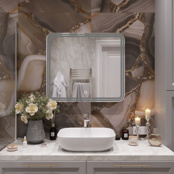 Зеркало MIXLINE &amp;quot;Адриана&amp;quot; 800*700 (ШВ) сенсорный выключатель, светодиодная подсветка - MLZ.Ad.8-7.1.2 