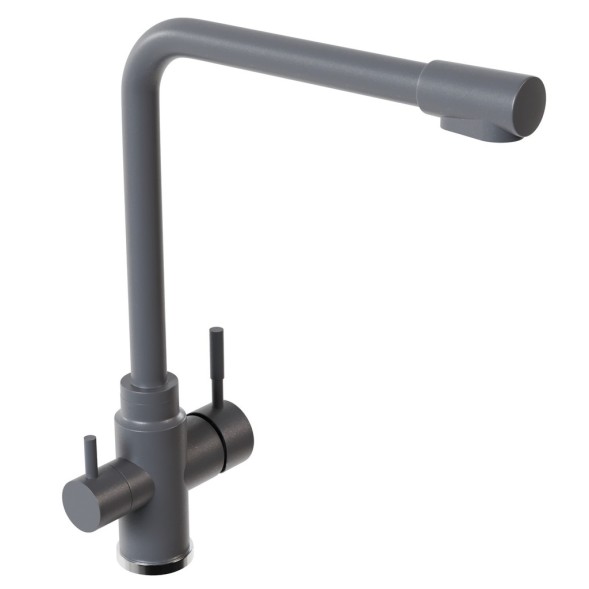 Смеситель для кухни 35к MIXLINE ML-GS13 (342) графит с вых. для питьевого фильтра - ML-GS13 (342) 