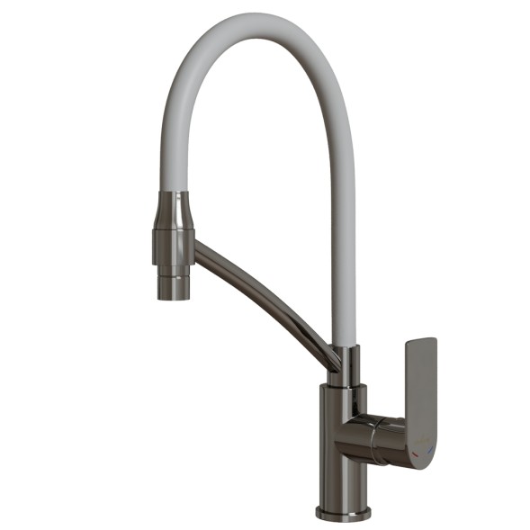 Смеситель для кухни 35к MIXLINE ML26-10 &amp;quot;Life&amp;quot; гибкий излив, б/отв, боковая ручка - ML26-10 