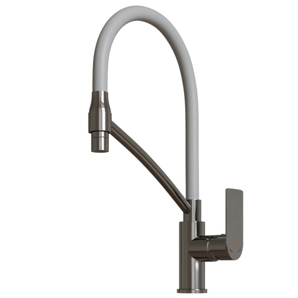 Смеситель для кухни 35к MIXLINE ML26-10 &amp;quot;Life&amp;quot; гибкий излив, б/отв, боковая ручка - ML26-10 