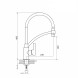 Смеситель для кухни 35к MIXLINE ML26-10 &amp;quot;Life&amp;quot; гибкий излив, б/отв, боковая ручка - ML26-10 